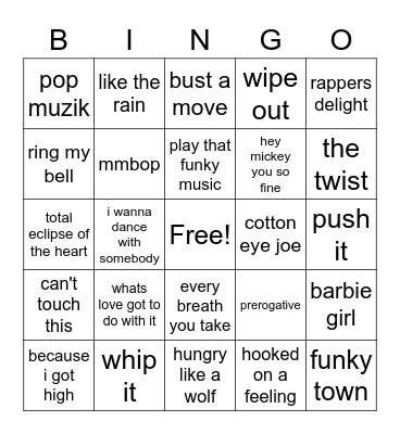 Troys picks vol.1 Bingo Card