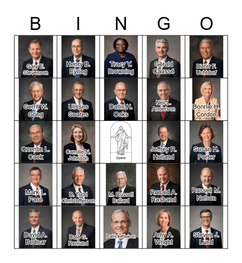 Who's Who at General Conference Bingo Card