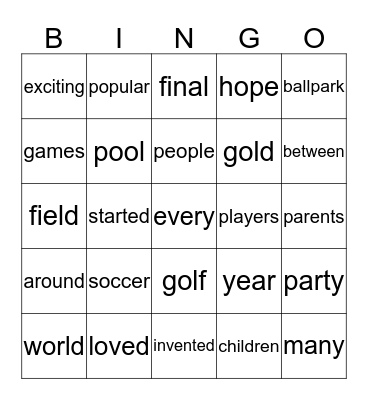 Vivid Page 36 & 37 Bingo Card