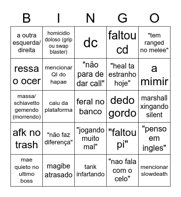 TV BINGO Card