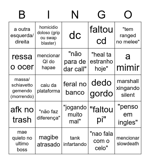 TV BINGO Card