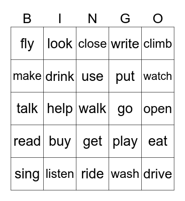 1.2  idiom card Bingo Card