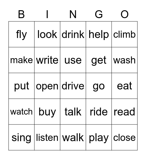 1.2  idiom card Bingo Card