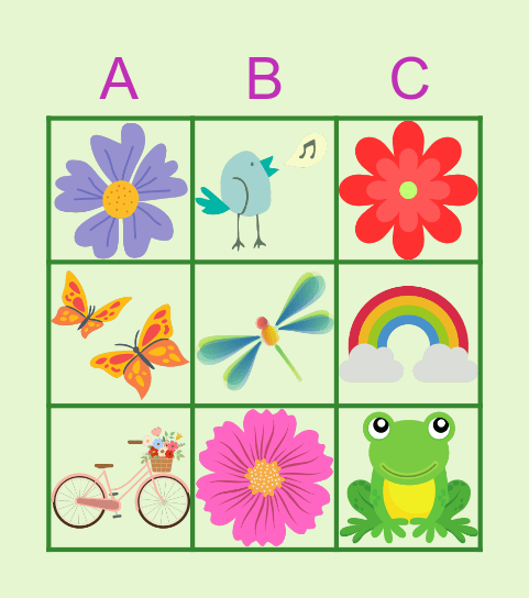 SPRING Bingo Card