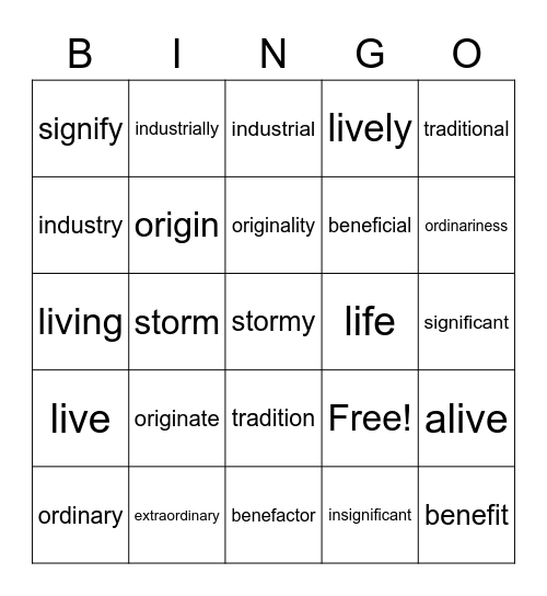 U8: Language in use Bingo Card