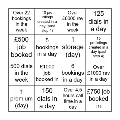 Lead Gen Bingo Card