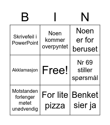 Genfors Bingo! Bingo Card