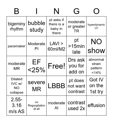ECHO Bingo Card
