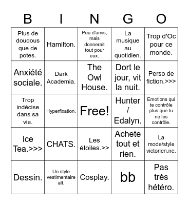 @Sirius_ptn Bingo Card