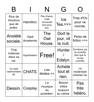 @Sirius_ptn Bingo Card