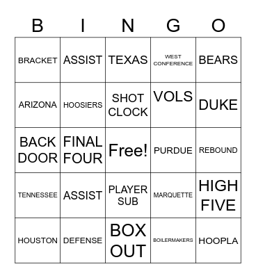 MARCH MADNESS Bingo Card