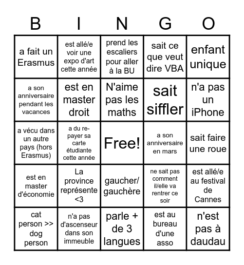 MELANGEONS-NOUUUUUUUS Bingo Card