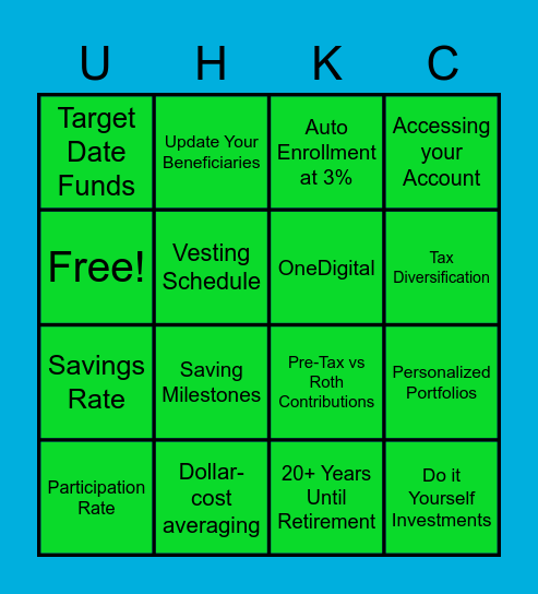 UHKC BINGO Card