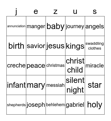 christmas bingo Card
