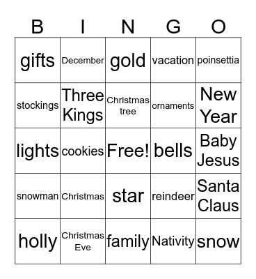 La Navidad Bingo Card