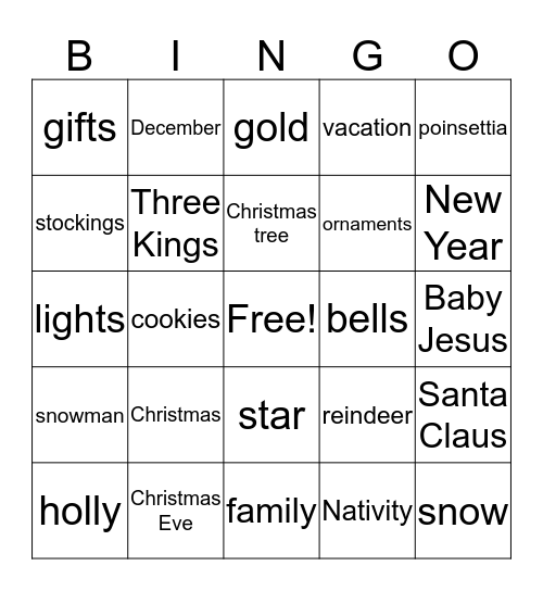 La Navidad Bingo Card