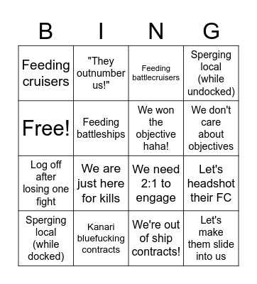 Amarr Bingo Card