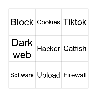 Online Safety Bingo Card