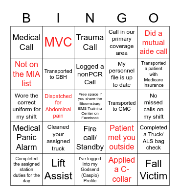 Chart BINGO Card