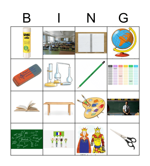Ecole Bingo Card