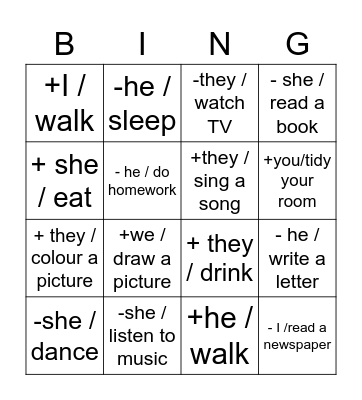 Jason school Bingo Card