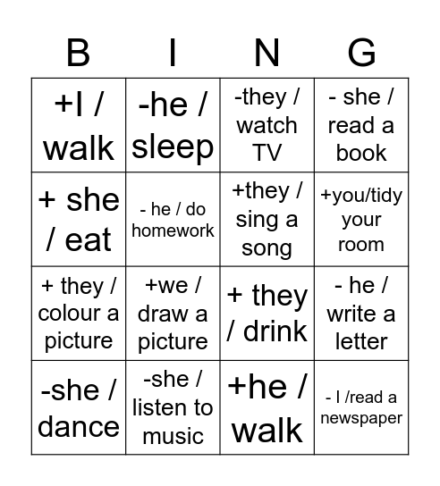 Jason school Bingo Card