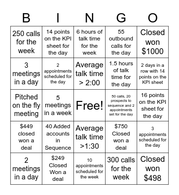 SoundHound Bingo Card