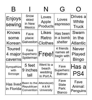 Bridget and Jared's Wedding Bingo Card