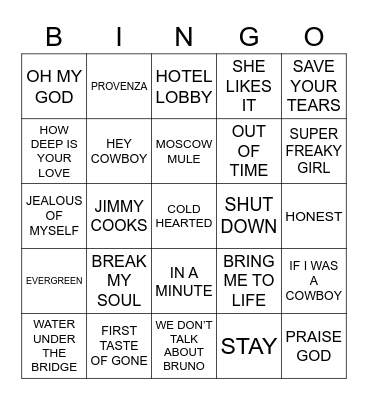 BINGO 502 Bingo Card