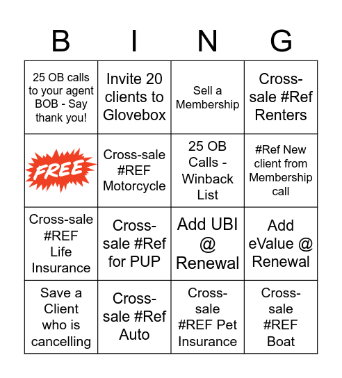 Service Bingo 3/15-3/29 Bingo Card