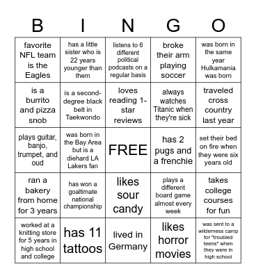 Find the coworker who...... Bingo Card