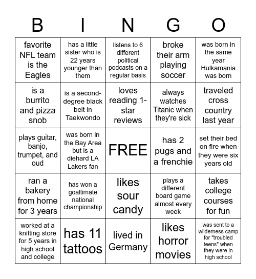 Find the coworker who...... Bingo Card