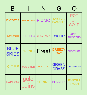 SPRING BINGO Card