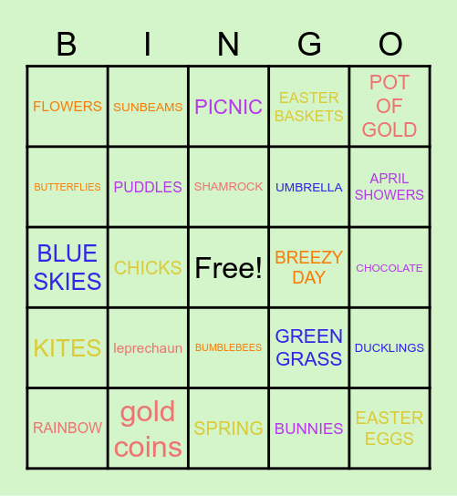 SPRING BINGO Card