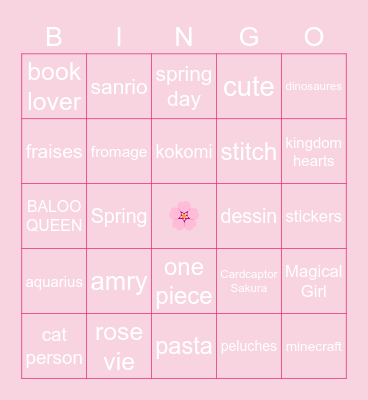 BINGO DE BOO Bingo Card