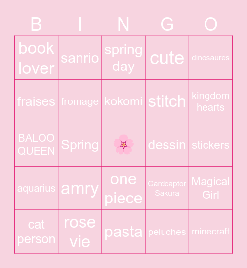 BINGO DE BOO Bingo Card
