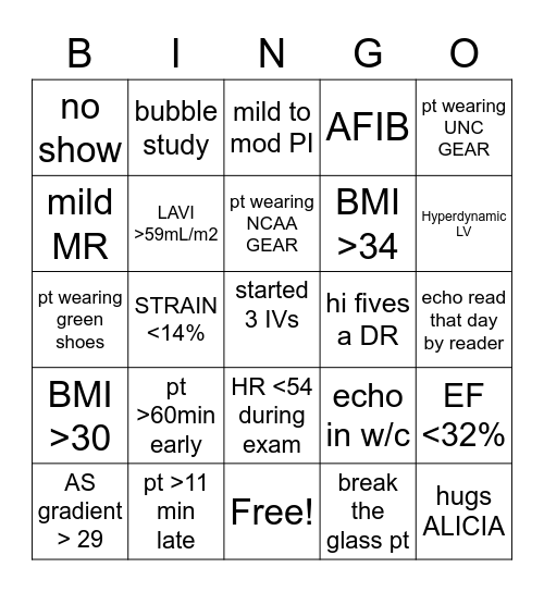 echo Bingo Card