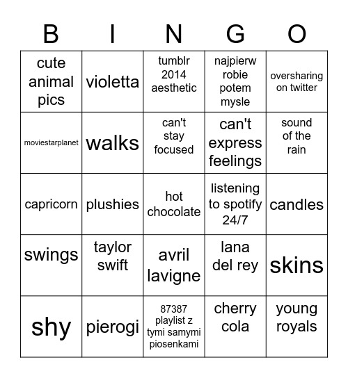 rado bingo Card