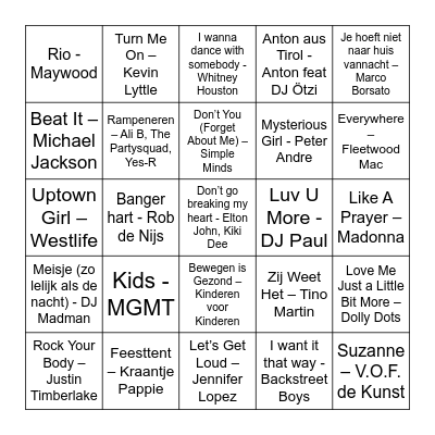 SÖLDEN 2023 - MUZIEKBINGO Card