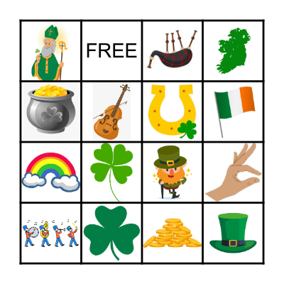 St. Patrick's Day Bingo Card