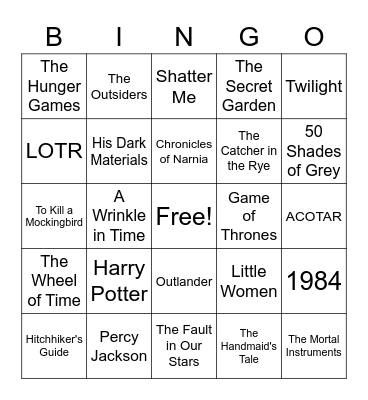 Book Bingo! Bingo Card