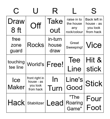 Curling Bingo Card