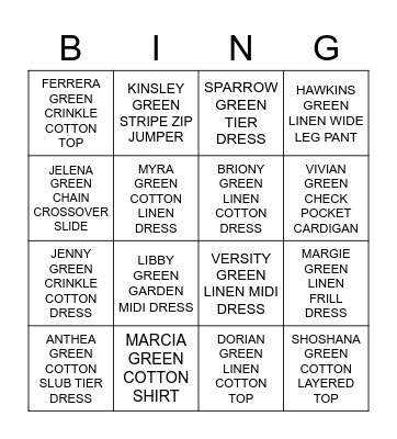 ST PATTYS BINGO Card