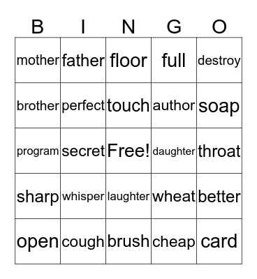 LOE Review: Lessons 1-11 Bingo Card