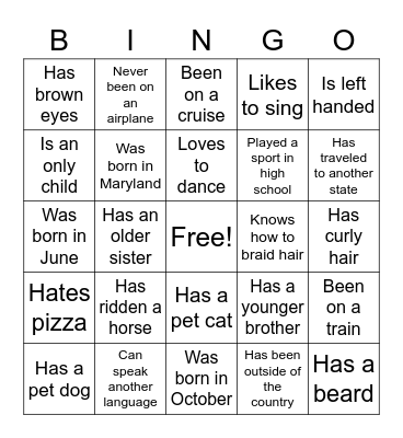 Bingo Card