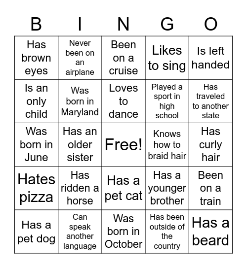 Bingo Card