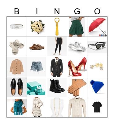 Ch.9.2--Ropa--Pictures Bingo Card