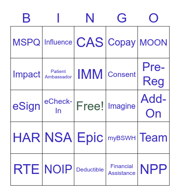 Access Services Week 2023 Bingo Card