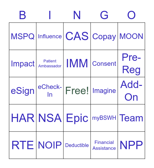 Access Services Week 2023 Bingo Card