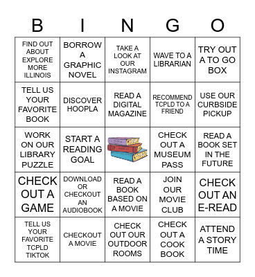 TCPL LIBRARY BINGO Card